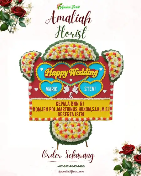 Papan Bunga Pernikahan Girinata